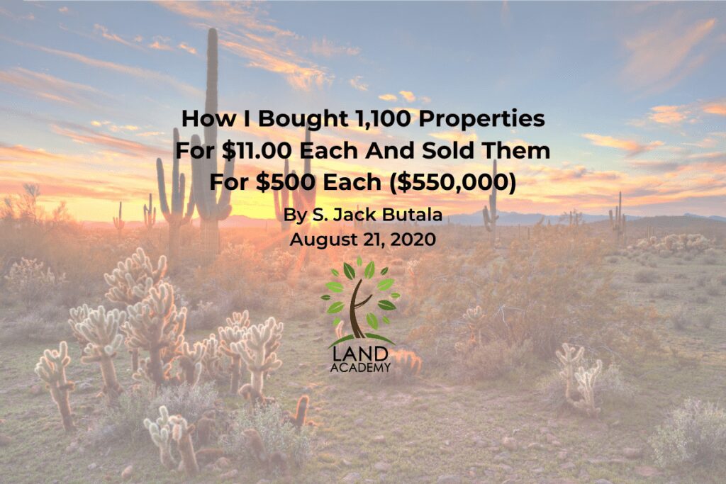 How I Bought 1100 Properties For 11.00 Each And Sold Them For 500 Each 550000