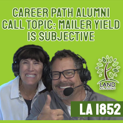 WP Career Path Alumni Call Topic Mailer Yield is Subjective LA 1852