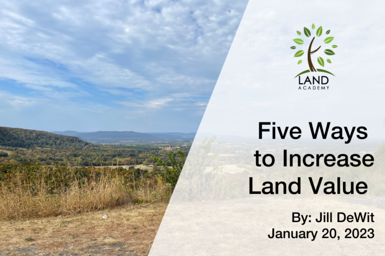Five Ways to Increase Land Value