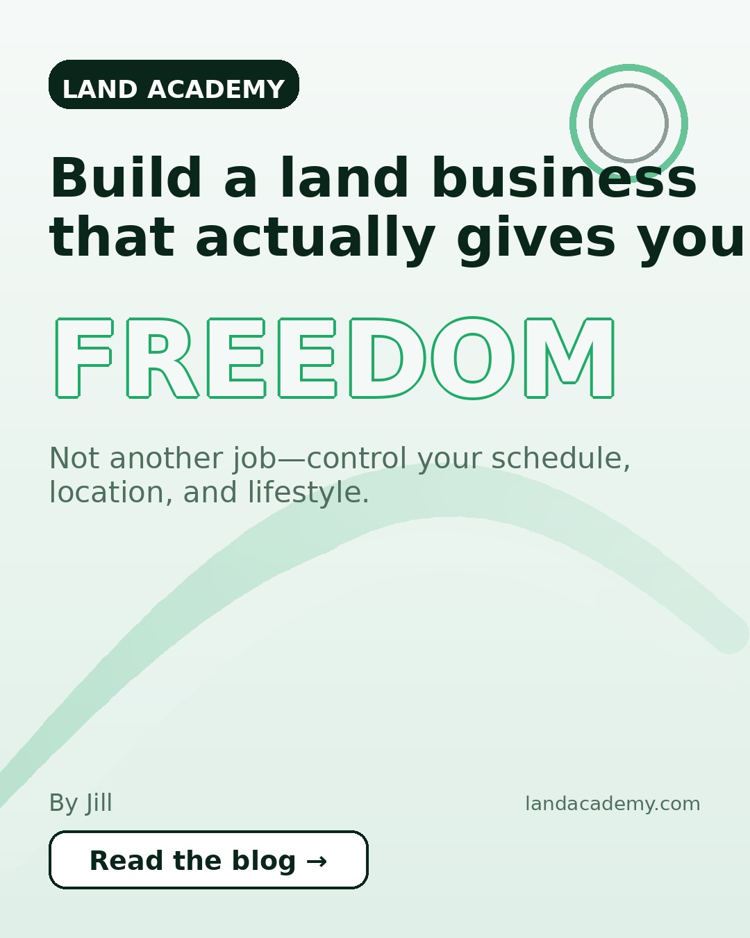 Freedom isn’t just “more money.” It’s control of your time, your schedule, and where you live. 

I wrote a new blog that breaks down how to build a land business that supports that kind of life - including the self-discipline piece most people don’t want to talk about. 

Comment LAND and I’ll DM it to you. 

#LandInvesting #RealEstateInvestor #PassiveIncome #LandForSale #RealEstateGoals #LandDeals #InvestInLand #LandFlipping #RealEstateSuccess #PropertyInvesting #LandInvestors #RealEstateTips #LandLife #RealEstateWealth #LandOpportunity #BuyLand #RealEstateJourney #FlippingLand #InvestmentProperty #BuildWealth #PassiveIncome #InvestorLife #OffMarketDeals