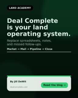 If you’ve ever felt like land investing gets messy the moment you try to do real volume… you’re not wrong. 

It’s not the business model. 
It’s the lack of a clean operating system. 

We just posted a new blog breaking down Deal Complete — what it replaces, what it actually does, and how to start using it without getting overwhelmed. 

Comment EASY and we’ll DM you the blog link + the free Deal Complete signup link. 

#LandInvesting #RealEstateInvestor #PassiveIncome #LandForSale #RealEstateGoals #LandDeals #InvestInLand #LandFlipping #RealEstateSuccess #PropertyInvesting #LandInvestors #RealEstateTips #LandLife #RealEstateWealth #LandOpportunity #BuyLand #RealEstateJourney #FlippingLand #InvestmentProperty #BuildWealth #PassiveIncome #InvestorLife #OffMarketDeals