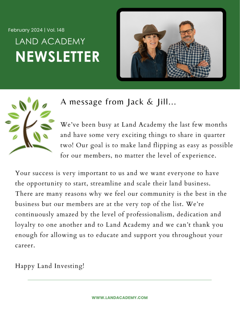 Land Academy Newsletter Volume 148 February 2024 Part1